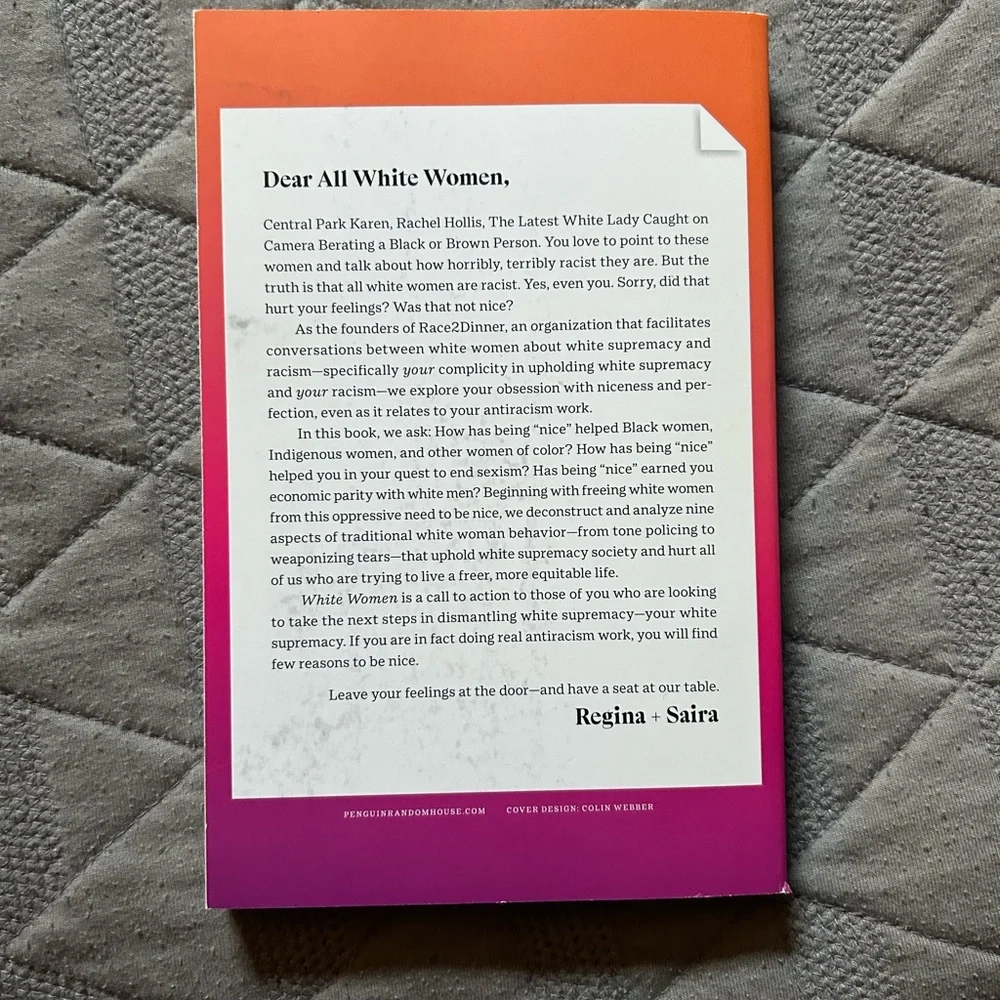 White Women by Regina Jackson & Saira Rao NYT Bookseller Book Club